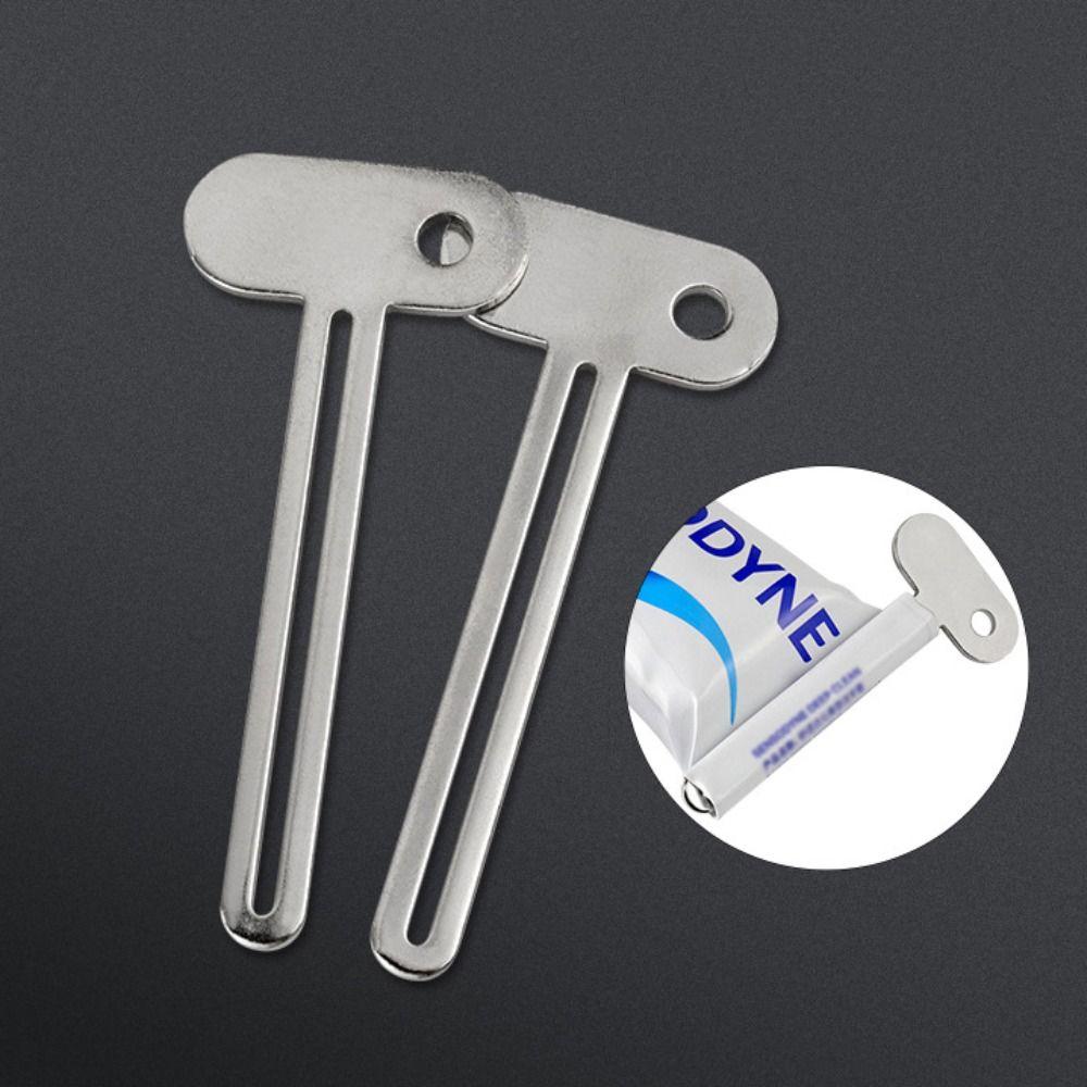 6PCS Metal Toothpaste Tube Squeezer Multifunctional with Keychain Hole Manual Toothpaste Dispenser High Hardness Wear-resistant