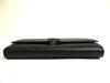 Authentic BVLGARI Black Leather Logo Clip Flap Long Wallet #a719  Refurbished