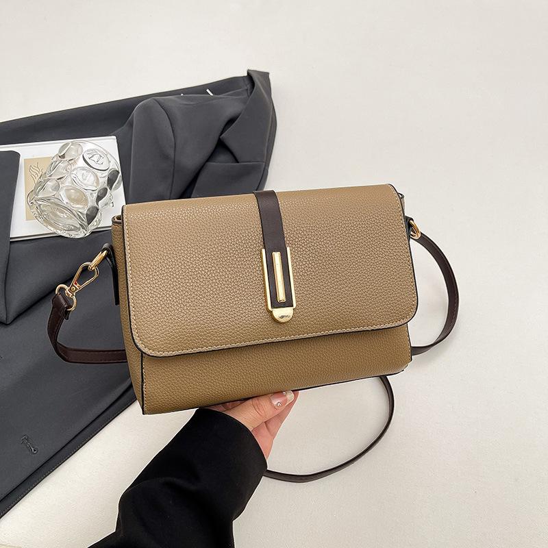 Foreign style women's bag shoulder bag high quality bag ins classic versatile lychee pattern PU women's bag