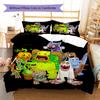 My Singing Monsters Pattern Bedding,Quilt Set Quilt Cover Pillowcase Home Birthday Gift (1 * Duvet Cover + 2 * Pillowcase, Without Core)