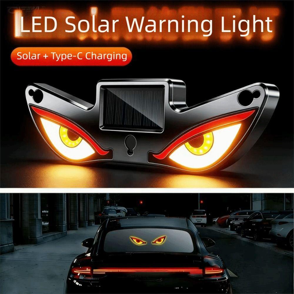 Suction Cup Solar Powered Car Neon Light Wireless Cool EYE Ambient Lights New Smart LED Lights