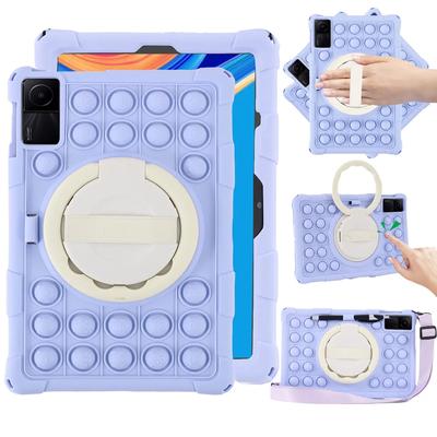 Funda de armadura de silicona para tableta para Xiaomi Redmi Pad SE 11 Redmi Pad 10.6 "2022 Cubierta de soporte giratorio para niños Cubierta a prueba de golpes Push Bubble Cubierta a prueba de golpes