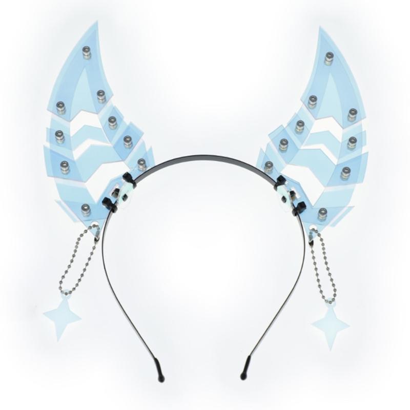 

Acrylic Punk Hairband With Firm Shark Tooth Grip Cosplay Headband Hair Accesories Party Headwear For Fashion Individuals 1 прозрачный