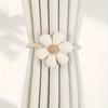 4/10 Pezzi Fascette per Tende Girasole Fermacappelli per Tende Margherita Tre Fiori Fiori Carini Fascette Decorative per Camera da Letto Tende