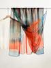Summer new soft yarn silk scarf large size printed beach scarf rose travel vacation sunscreen scarf spot