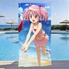 M-Madoka Magica Anime Beach Towel Microfiber Fabric Quick Dry Fitness Sports Towel Suitable For Swimming Pool Beach Accessories