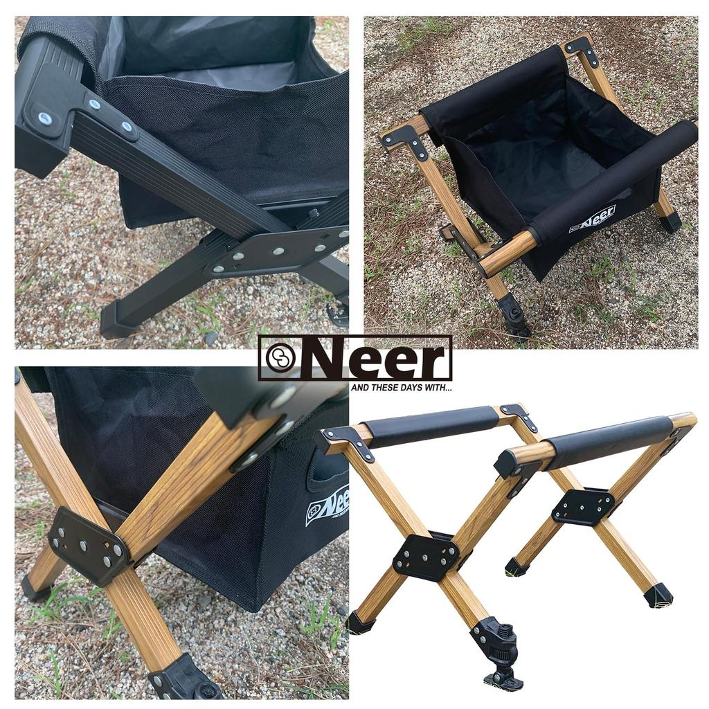 Neer Cooler Aluminum Ideal for Outdoor and Suitable for Large and Small Solo Stand Cooler Wood Grain Natural Includes Storage Bag Glacier's Stand,