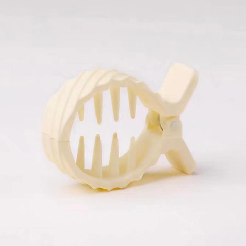 

1 шт., круглая шпилька с высоким хвостом, фиксированный коготь, круглая шпилька для волос, женская заколка для волос в форме акулы белый