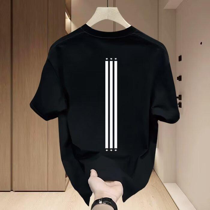 American Trendy Brand Pure Cotton Men'S Printed Short-Sleeved T-Shirt Trendy Men'S And Women'S Versatile Round Neck T-Shirt Men'S