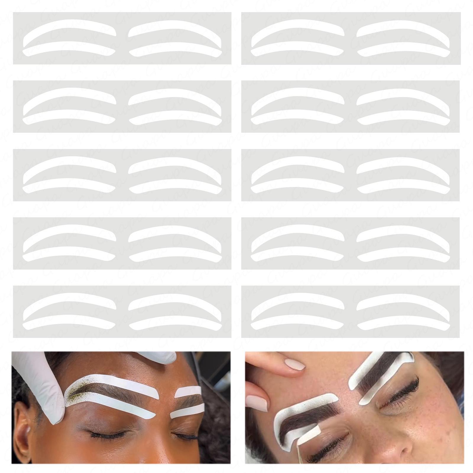 

Многоразовая силиконовая форма для моделирования бровей для микроблейдинга - Регулируемая позиционирующая наклейка