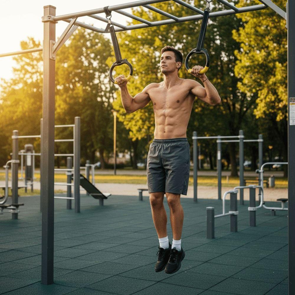 Non-Slip Gymnastic Rings Durable Fitness Exercise Ring Gym Ring Pull Up Bar  Fitness Training