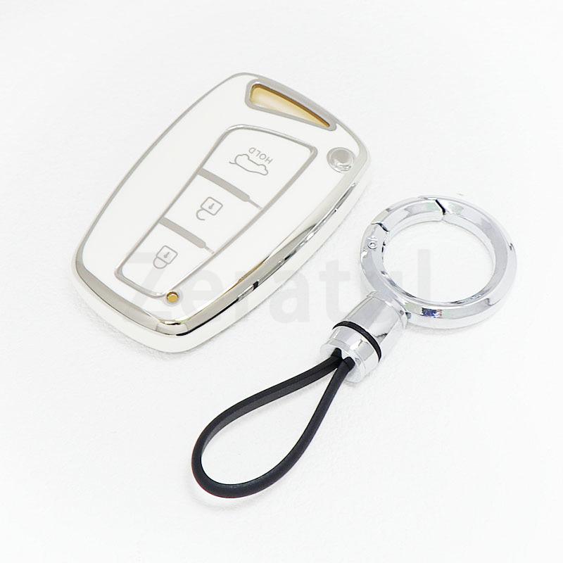 4 Buttons For Hyundai Azera Santa Fe Sport Ix45 Equus Centennial Genesis G80 Grandeur Tpu Keyless Shell Fob Car Key Case Cover