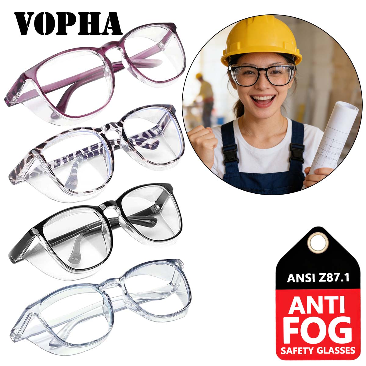 safety glasses z87.1 anti fog goggles protective eyewear blue light blocking safety goggles HM9