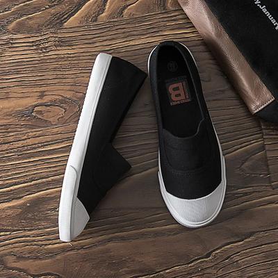 Fashion One Foot Canvas Pedal Lazy Shoes for Women 2024 Spring New Leisure Versatile Little White Shoes Female's Flat Sole Shoes Zapatos