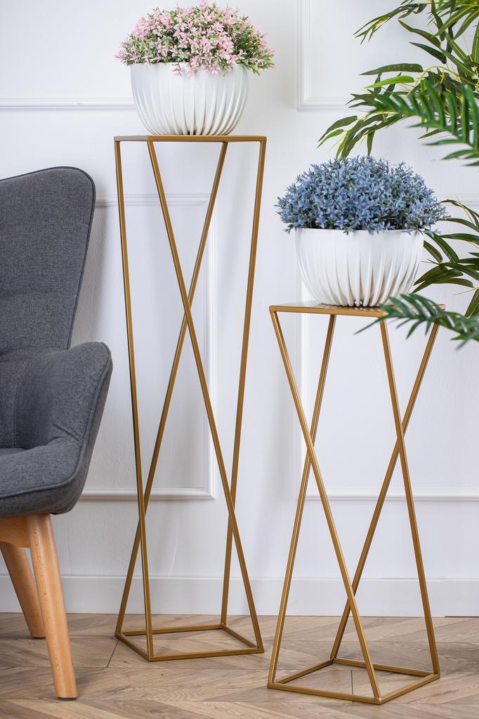 Modern Flower Stand Golden Standing 100Cm