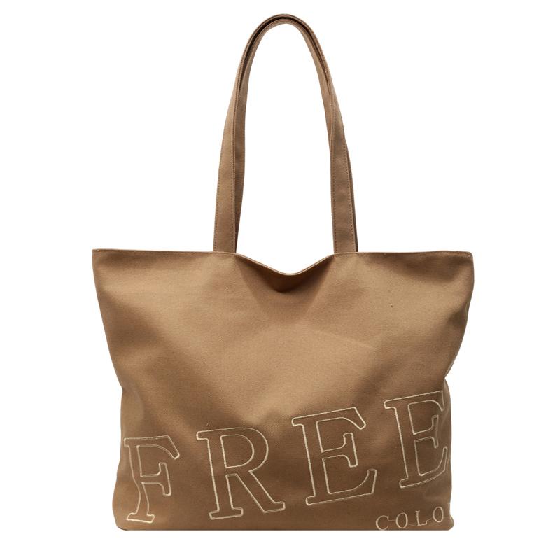 Letter Print Shoulder Bag Women's Large Capacity Tote Bag