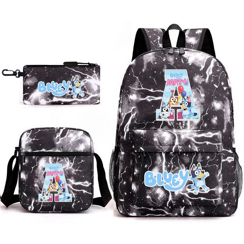 New Product, Bruwangwang Student Schoolbag, Fashionable and Popular, Backpack, Shoulder Bag, Pencil Bag, Three-piece Set.