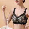 No Steel Ring Bra Women's Adjustable Double Breast Bra Anti Sagging Full Cup Large Size Thin Bra