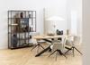 Beige SWIVEL CHAIR WITH ARMRESTS, metal legs