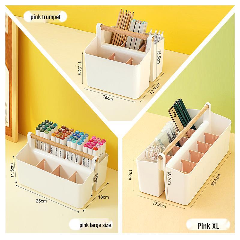 Large Capacity Stackable Desk Pen Holder for Paints, Markers, Brushes, and Stationery Supplies