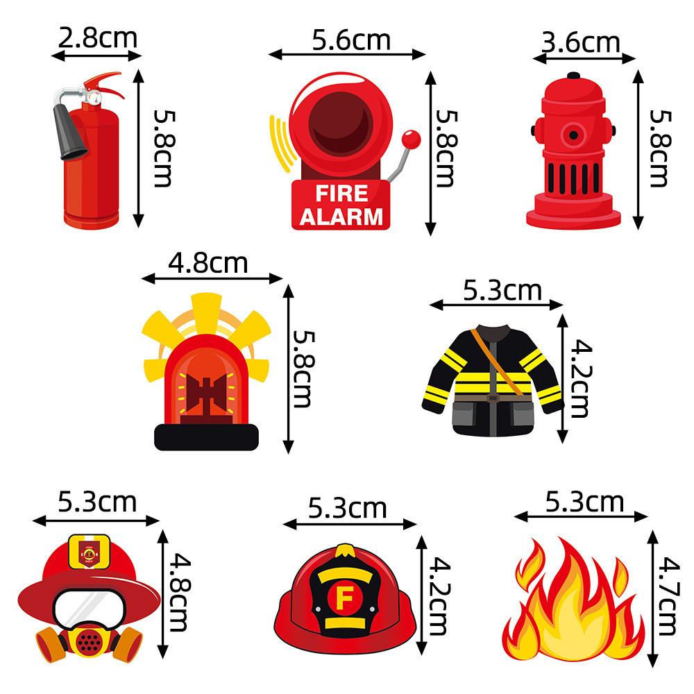 Themed Confetti Firefighting Birthday Celebration Party Props Decoration