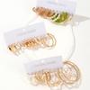 Elegant Imitation Zircon Big Hoop Earrings Fashion Geometric Thick Block Earring Set Women's Vintage Summer Party Zircon