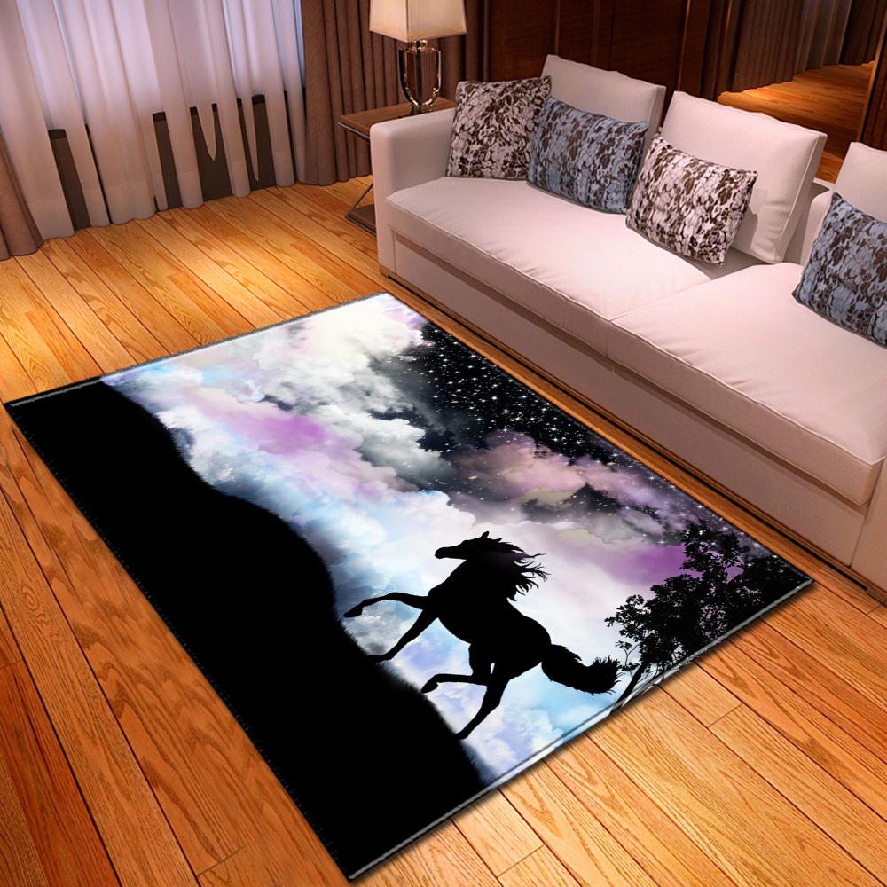 Kwiatowy Jednorożec Dywanik do Salonu Tęczowy Dywan do Sypialni Wystrój Paloru Magiczny Jednorożec Dziewczynki Dzieci Dywanik do Zabawy Maty Łazienkowe