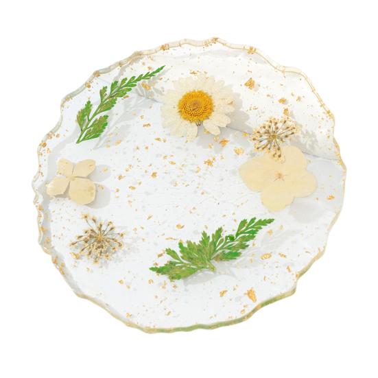 

Real Dried Flowers Coaster Heat-Resistant Cup Mat for Home Kitchen Transparent Resin Handmade DIY Decor Unique Gift for G
