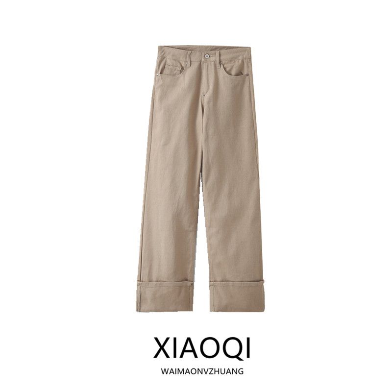 Fashion Style 2024 Spring New Arrival Women's Curling Trousers High Waist Colored Denim 6045038 704