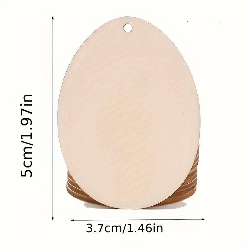 10 Stück DIY Holz-Ostereier-Anhänger, Perfekt für Osterbasteln & Dekoration, Leere Holzeier mit bunten Mustern zum Bemalen & Aufhängen