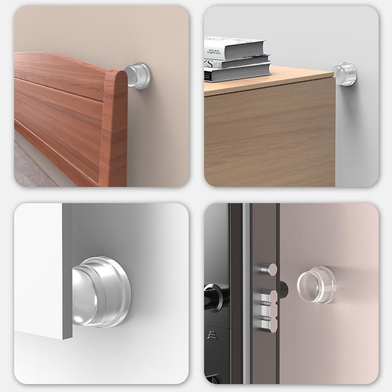 1-8 Stück Transparenter Türstopper Selbstklebender Türhalter Schnapper Bodenmontierter Türstopper zum Schutz von Wand und Möbeln