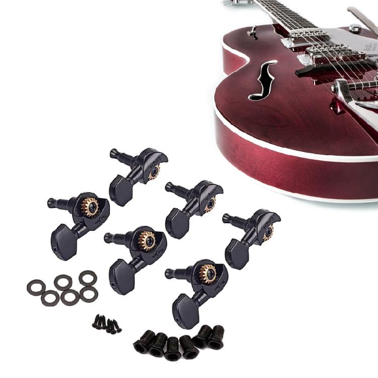 6Pcs Guitar Machine Head Knobs Tuning Key Copper Alloy Guitar String Tuning Peg for Acoustic or Electric Guitar