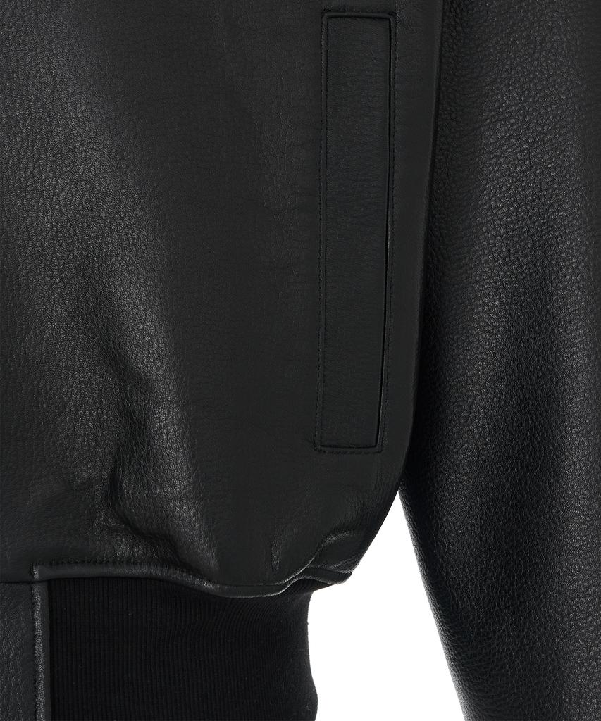 Ox Studios Lambskin Crop Leather Jacket