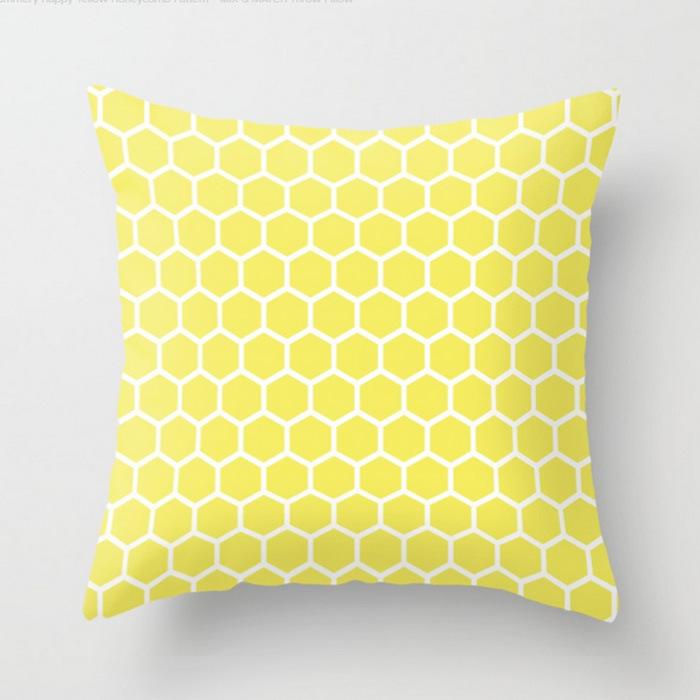 45x45cm Geometric Yellow Giraffe Animal Design Throw Pillow Cover Sofa Office Seat Car Lumbar Cushion Cushion Cover Home Decor