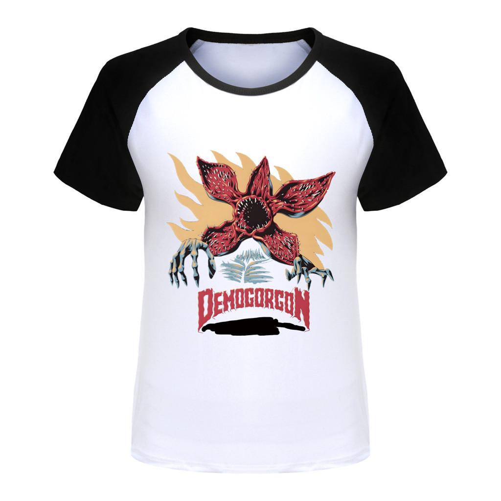 Dětské tričko s potiskem Demogorgona a raglánovými rukávy