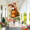 1pc, Happy Fall Y'all Thanksgiving Pumpkin Decoration Flagdouble-sided Garden Flag Yard Decoration, Outdoor Decoration, Lawn, Flag Only