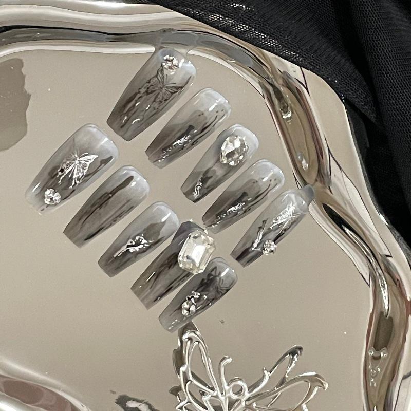 Luxurious Handmade Translucent Nail Tips for Autumn/Winter – Soft Texture, High-Class Feel