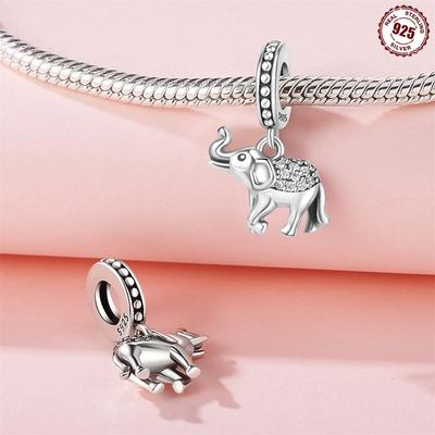 Schmuck DIY Zubehör Halskette Armband 9 Sterling Silber Elefanten Anhänger Pop Generation
