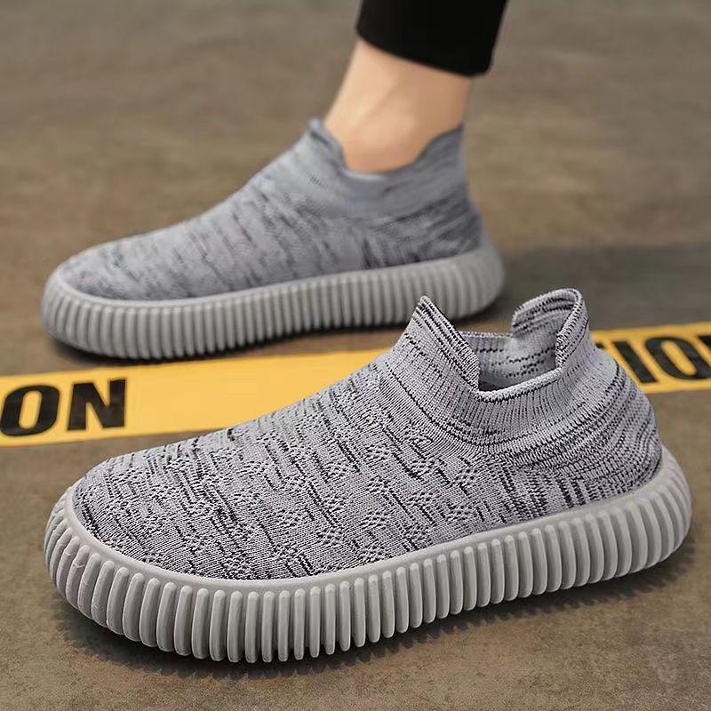 Breathable Black Slip-ons Tennis Spring Autumn Lightweight Sneakers Male Leisure Mesh Chunky Men's Vulcanize Shoes Common New In