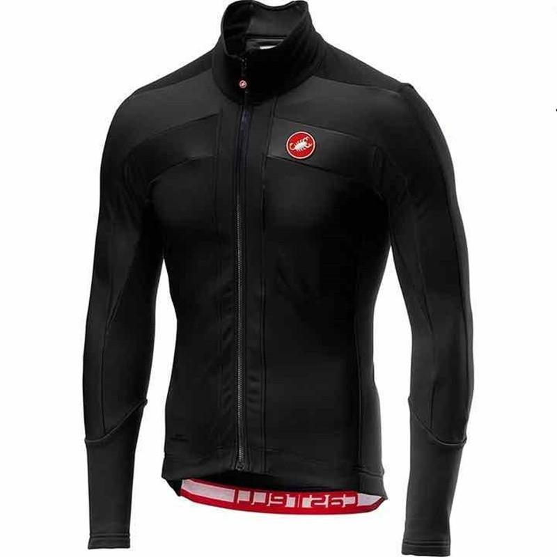 Winter Fleece Cycling Jersey Road Mountain Bike Unisex Thermal Long Sleeve Top Cold Weather Riding