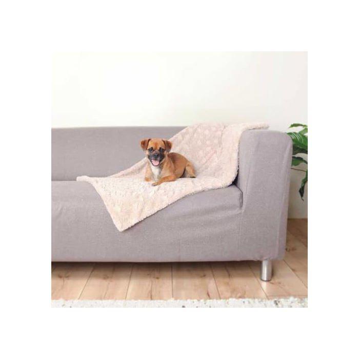 Kuscheldecke für Tiere - TRIXIE - 150x100 cm - Beige - Weicher Plüsch - Schützt Möbel