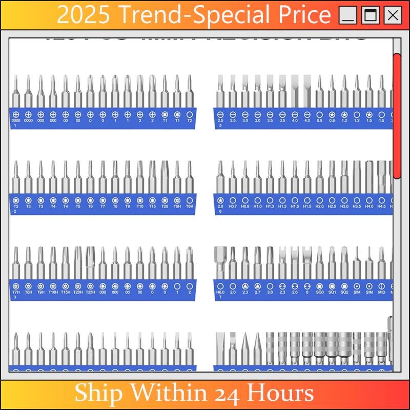 The New Electronics Screwdriver With 120 Bits Magnetic Repair Tool Kit Precision Screwdriver 1Set