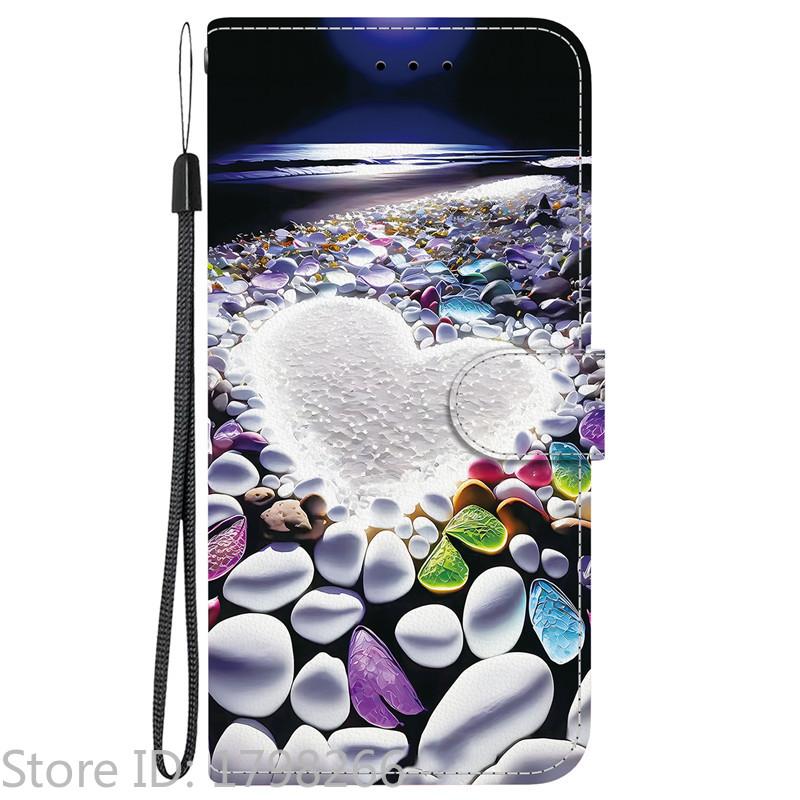 Elegante Portafoglio Colorato con Fiore Custodia per Telefono per Samsung Galaxy A27 5G SM-A276 A 27 Copertura in Pelle Flip Magnetica Carino Modello 3D Capa