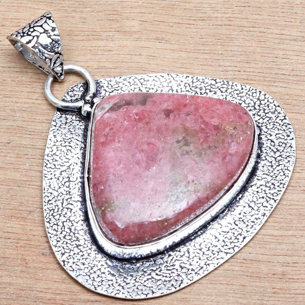 Přívěsek Rodonit Drahokam Ručně vyrobený Dárek ke Dni matek Stříbrné šperky 2"