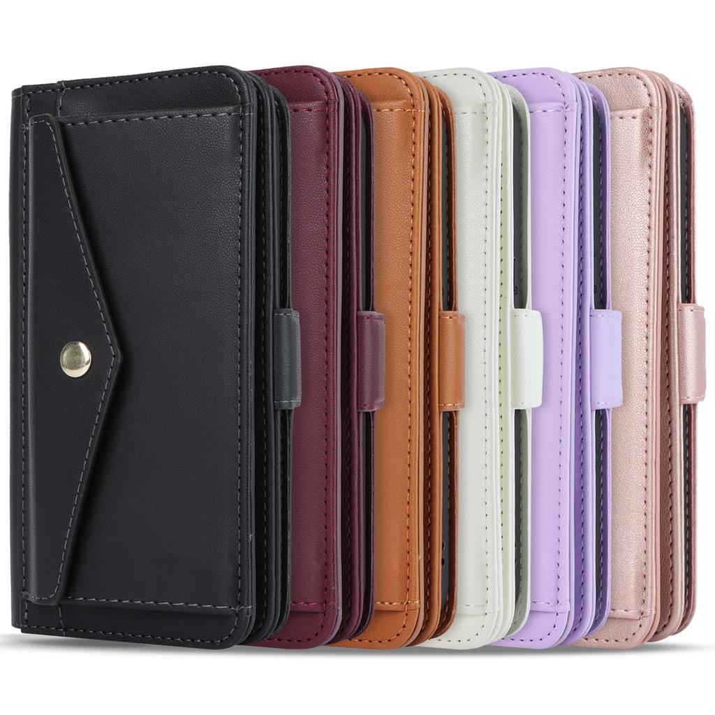 Crossbody Kartenfach Leder Geldbörse Hülle Für iPhone 15 Pro Max 14 Plus 13 12 11 Geldbörse Tasche Beutel Langes Lanyard Beutel Buchhülle