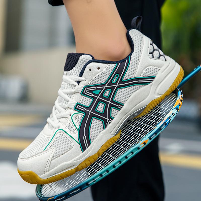 New badminton shoes men's shoes professional competition tennis sports shoes breathable non-slip beef tendon sole volleyball table tennis shoes