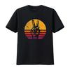 Womens Retro Peace T Shirt Love 60 S 70 Hippie Inspired Vintage Washed Breathable Top For Everyday Wear Stretched Slightly
