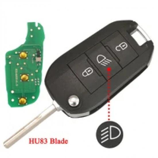 jingyuqin 433Mhz 4A Chip Car Key For Peugeot Expert - With Rear Doors (16 170 207 80) For Citroen Berlingo / Dispatch (2016+)