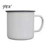 Lead-free Enamelware Vintage Enamel Mug with Handle, Solid Color Heat Resistant Tea Cup Drinking Cup, Durable Portable Tableware for Home Kitchen Use
