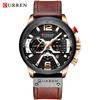 CURREN8329 Sport Watches for Men Blue Top Brand Luxury Military Leather Wrist Watch Man Clock Fashion Chronograph Wristwatch